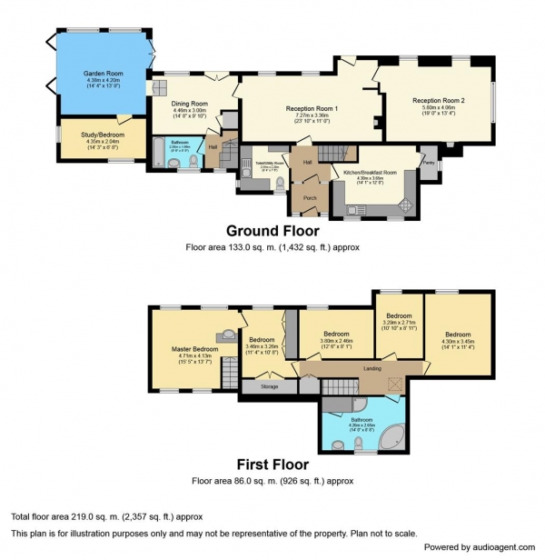 Floor Plan for 5 Bedroom Detached House for Sale in Earls Common Road, Stock Green, Redditch, B96, 6TB - Offers in Excess of &pound625,000