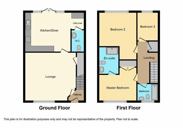 Floor Plan Image for 3 Bedroom End of Terrace House for Sale in Molay Close, Tile Hill, Coventry