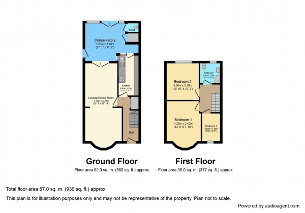 Floor Plan Image for 3 Bedroom End of Terrace House for Sale in Sewall Highway, Wyken, Coventry