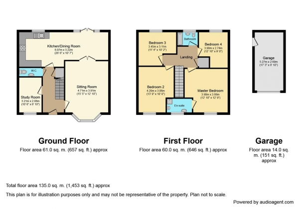 Floor Plan for 4 Bedroom Detached House for Sale in Centenary Drive, Meriden, Coventry, CV7, 7PW - Offers in Excess of &pound500,000