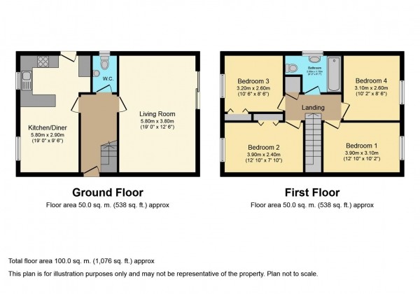 Floor Plan Image for 4 Bedroom Detached House for Sale in Roman Way, Finham, Coventry