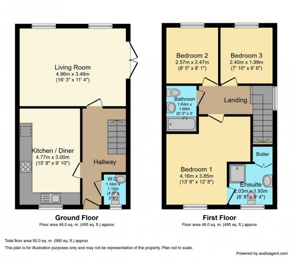 Floor Plan Image for 3 Bedroom Semi-Detached House for Sale in Henley Road, Henley Green, Coventry