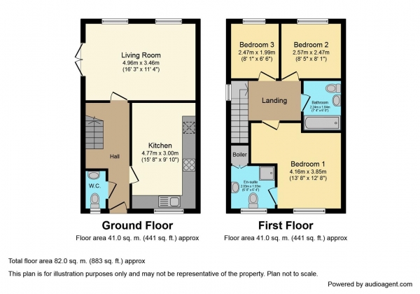 Floor Plan Image for 3 Bedroom Semi-Detached House for Sale in Henley Road, Henley Green, Coventry