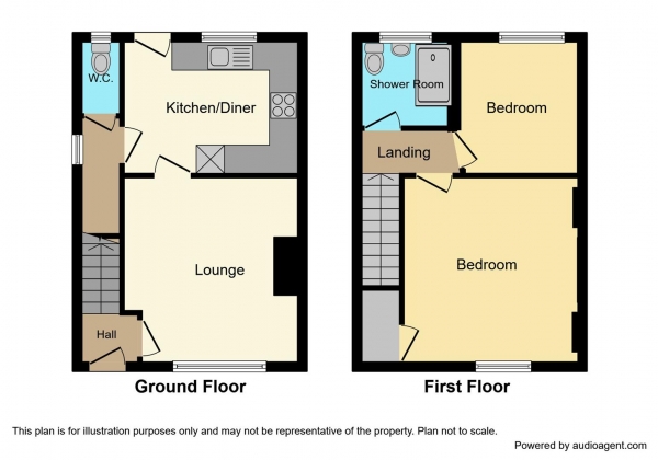 Floor Plan Image for 2 Bedroom Semi-Detached House for Sale in Bridgeman Road, Radford, Coventry