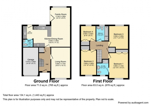 Floor Plan for 4 Bedroom Detached House for Sale in Derbyshire Way, The Brambles, Wyken, Coventry, CV2, 3FA - Guide Price &pound350,000