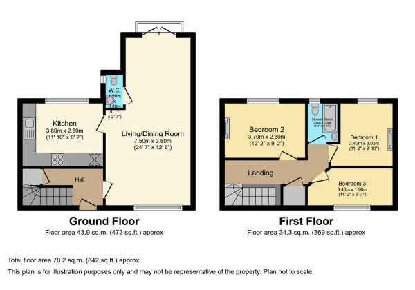 Floor Plan Image for 3 Bedroom Terraced House for Sale in Poultney Road, Coundon, Coventry