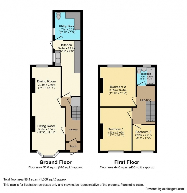 Floor Plan Image for 3 Bedroom Property for Sale in Maudslay Road, Chapelfields, Coventry