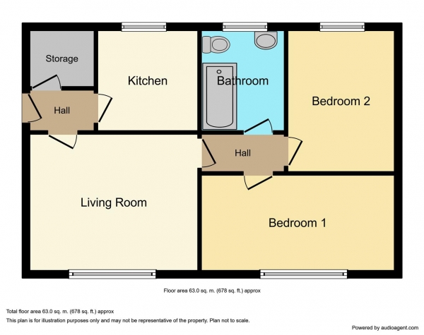 Floor Plan Image for 2 Bedroom Maisonette for Sale in Heather Road, Bell Green, Coventry