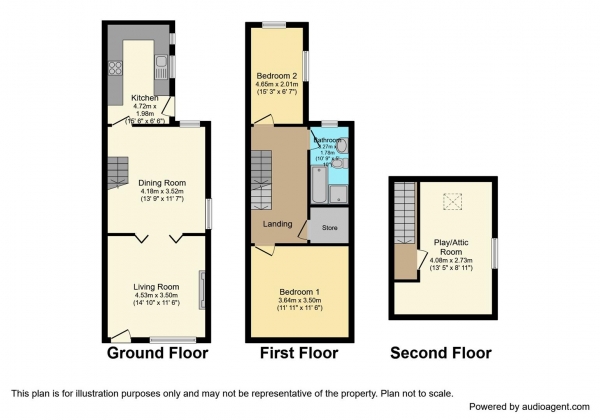 Floor Plan Image for 2 Bedroom Semi-Detached House for Sale in Wilsons Lane, Longford, Coventry