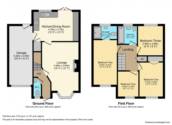 Floor Plan Image for 4 Bedroom Detached House for Sale in Kelway, Binley, Coventry