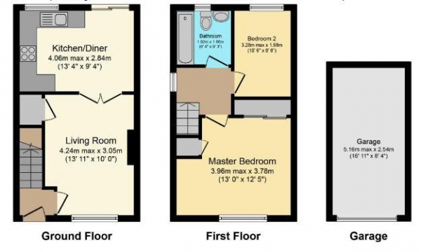 Floor Plan Image for 2 Bedroom End of Terrace House for Sale in Harrow Close, Longford, Coventry