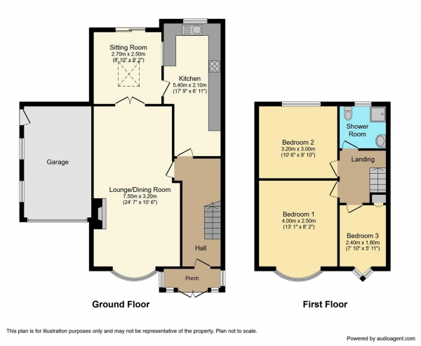 Floor Plan Image for 3 Bedroom End of Terrace House for Sale in Abbey Road, Whitley, Coventry