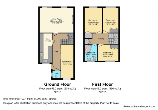 Floor Plan Image for 4 Bedroom Semi-Detached House for Sale in Dorchester Way, Walsgrave, Coventry