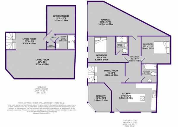 Floor Plan for 3 Bedroom Duplex for Sale in Coleman House, Gravel Lane, Salford, M3, 7WQ - OIRO &pound535,000
