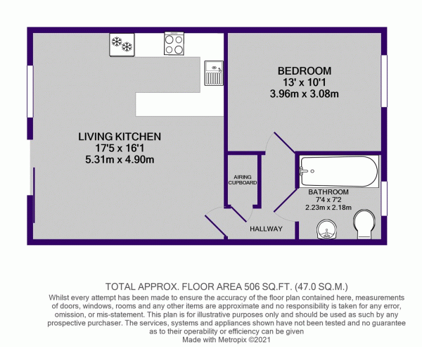 Floor Plan Image for 1 Bedroom Apartment for Sale in Falconwood Way, Manchester