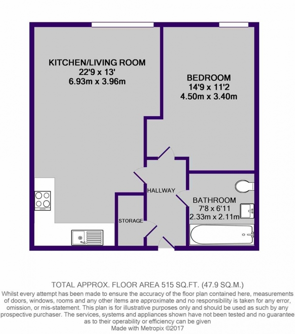 Floor Plan Image for 1 Bedroom Apartment for Sale in Lexington Court, Broadway, Salford