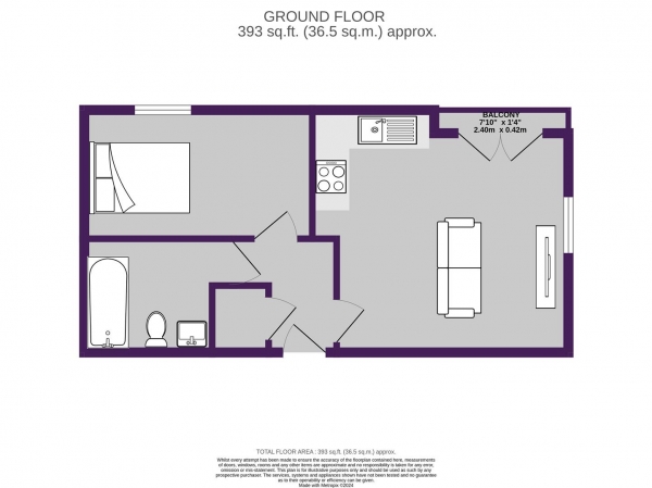 Floor Plan Image for 1 Bedroom Apartment for Sale in Hessel Street, Salford