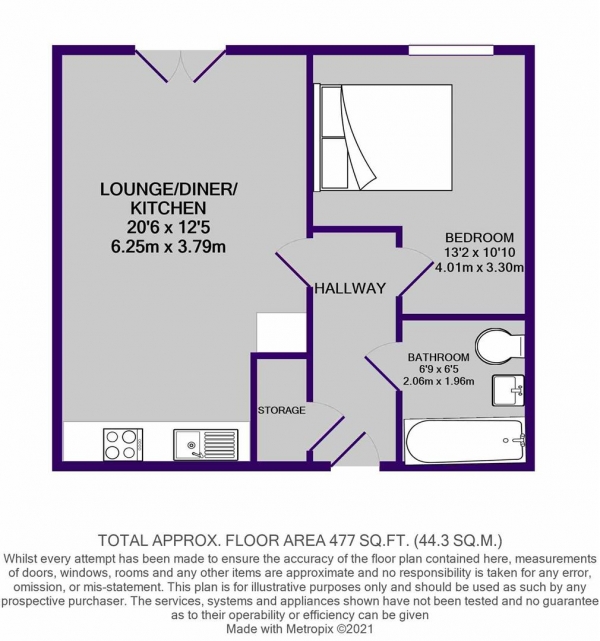 Floor Plan Image for 1 Bedroom Apartment for Sale in Alto, Sillavan Way, Salford