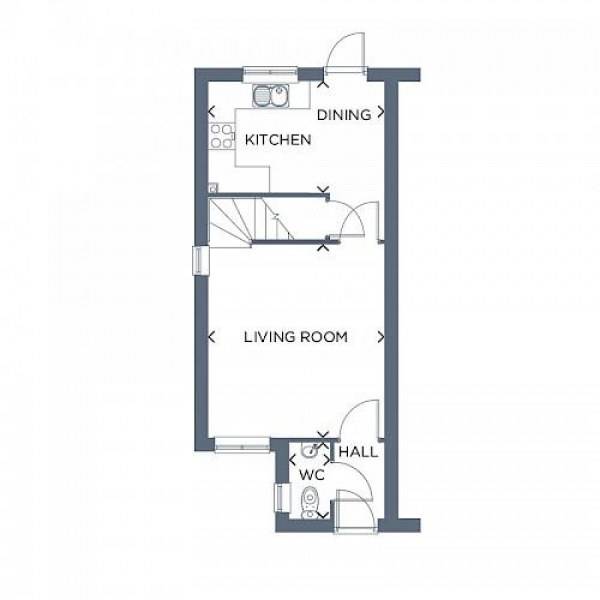 Floor Plan Image for 2 Bedroom Property to Rent in Spring Mill, Rochdale, OL12