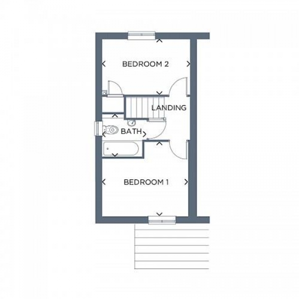 Floor Plan Image for 2 Bedroom Property to Rent in Spring Mill, Rochdale, OL12