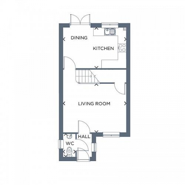 Floor Plan Image for 3 Bedroom Detached House to Rent in Spring Mill, Rochdale, OL12