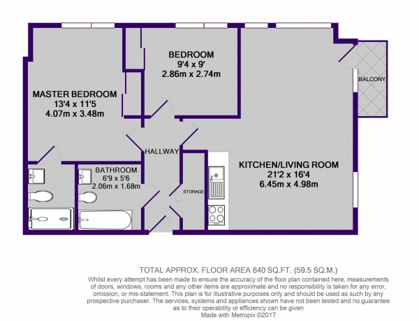 Floor Plan Image for 2 Bedroom Apartment to Rent in Smithfield Square, High Street, Manchester