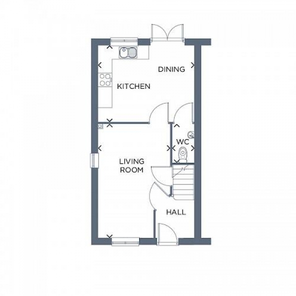 Floor Plan Image for 3 Bedroom Semi-Detached House to Rent in Canal Walk, Burnley, BB12