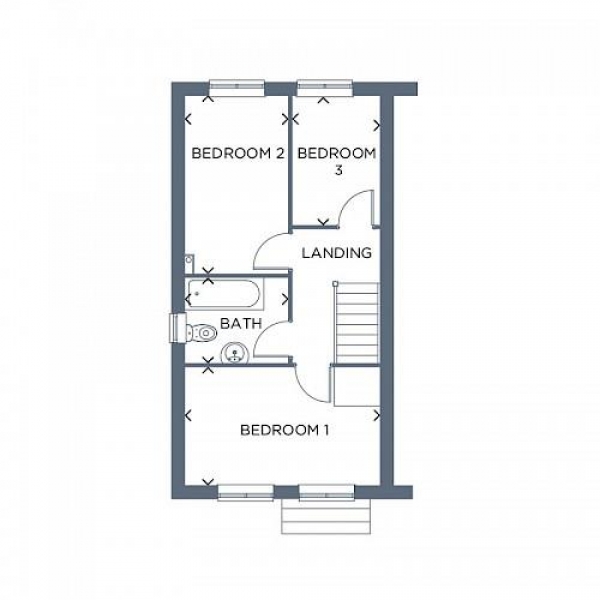 Floor Plan Image for 3 Bedroom Semi-Detached House to Rent in Canal Walk, Burnley, BB12