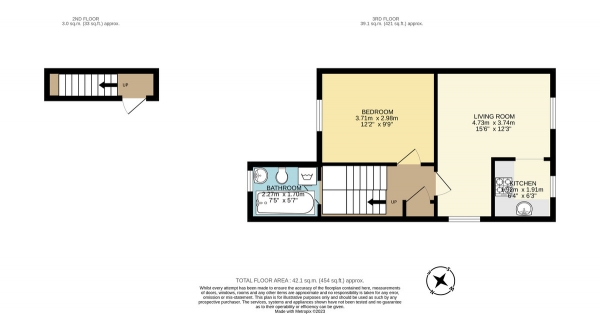 Floor Plan Image for 1 Bedroom Flat for Sale in Ormond Road, Archway