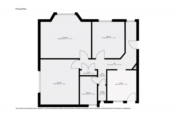 Floor Plan Image for 2 Bedroom Apartment to Rent in Haslemere Road, Crouch End, London, N8