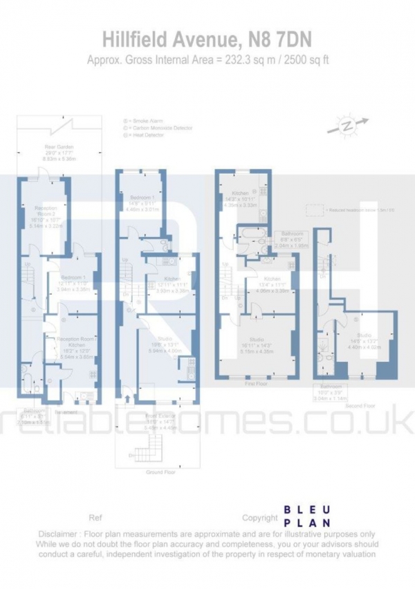 Floor Plan Image for Flat Share to Rent in Hillfield Avenue, London