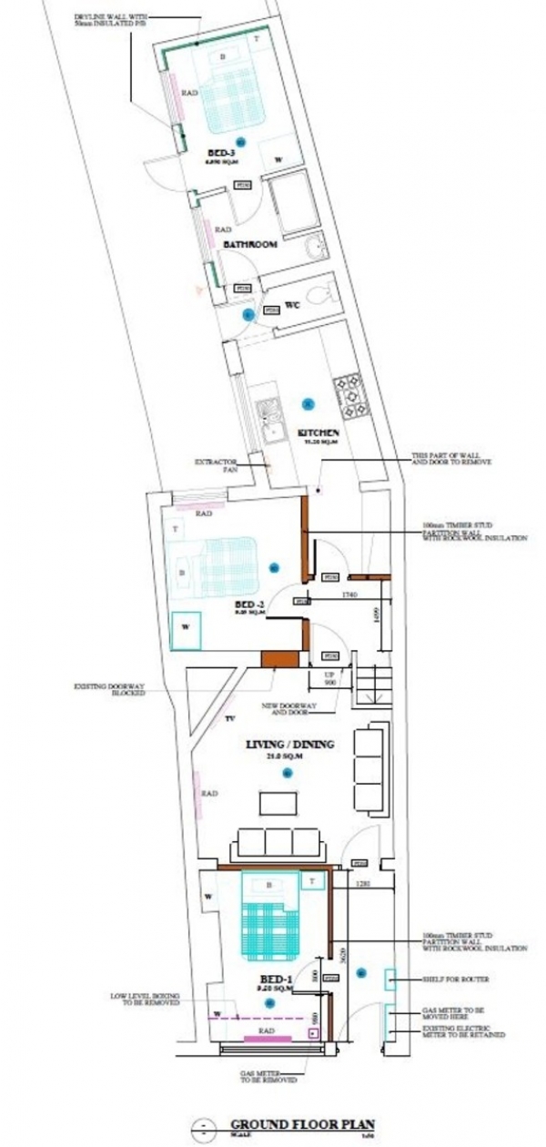 Floor Plan Image for 1 Bedroom House Share to Rent in High Street, Cheltenham, GL50