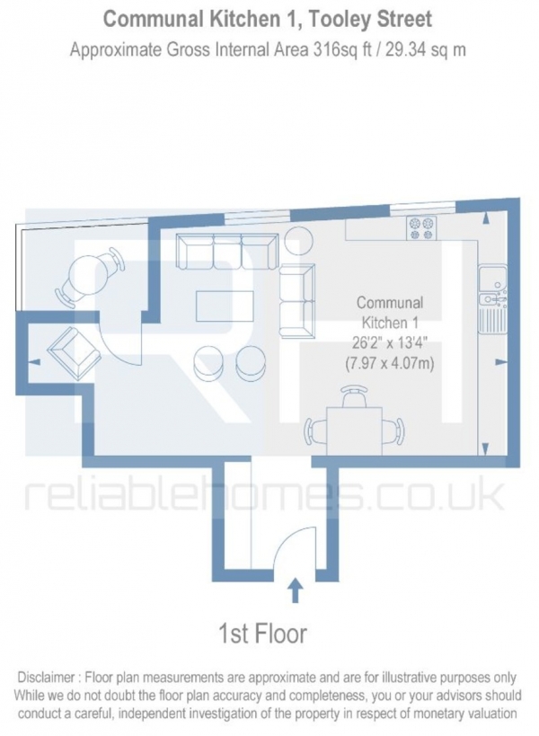 Floor Plan Image for Apartment to Rent in Lowri Building, Tooley Street, London, SE1