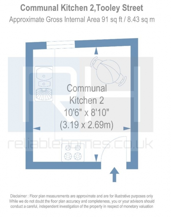 Floor Plan Image for Apartment to Rent in Lowri Building, Tooley Street, London, SE1