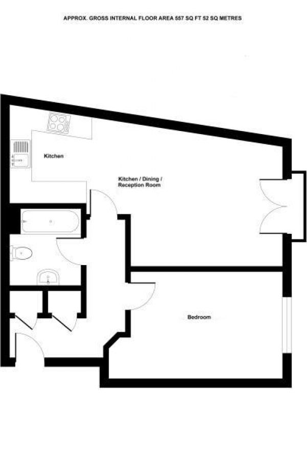 Floor Plan for 1 Bedroom Apartment to Rent in Masons Hill, Bromley South, BR2, BR2, 9GW - £254 pw | £1100 pcm