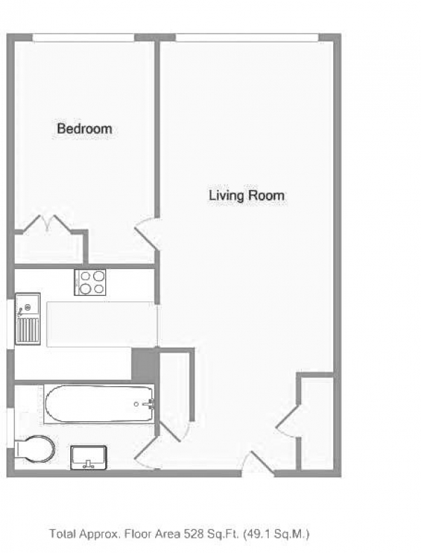 Floor Plan Image for 1 Bedroom Apartment for Sale in Copers Cope Road, Beckenham, BR3