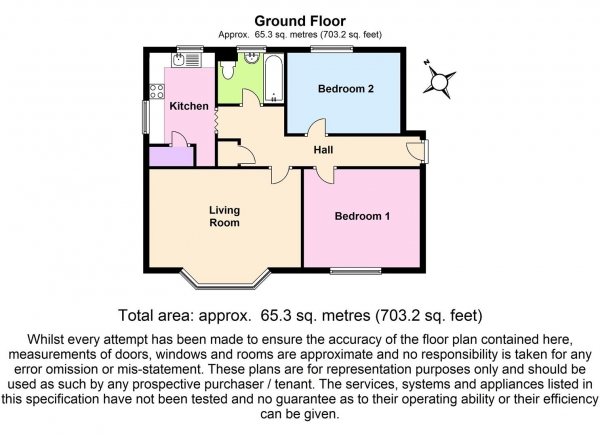 Floor Plan Image for 2 Bedroom Flat for Sale in Bromley Road, Shortlands, BR2