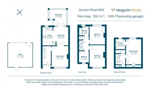 Floor Plan Image for 4 Bedroom Terraced House for Sale in Durham Road, Shortlands, Bromley, BR2