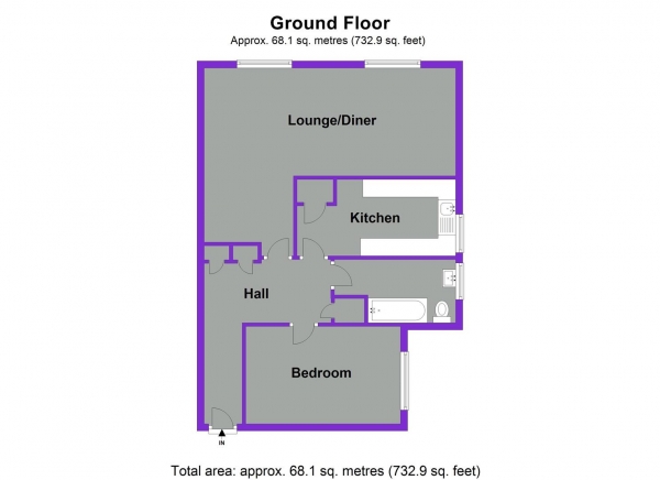 Floor Plan Image for 1 Bedroom Apartment for Sale in Shortlands Grove, Shortlands, BR2
