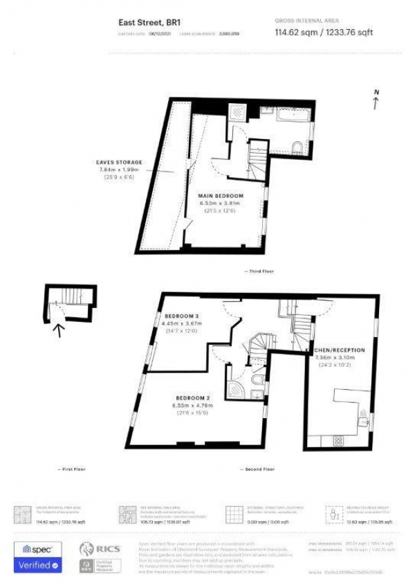 Floor Plan Image for 3 Bedroom Apartment to Rent in East Street, Bromley, BR1