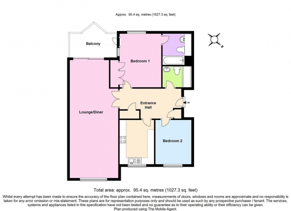 Floor Plan Image for 2 Bedroom Apartment for Sale in 20 Blyth Road, Bromley