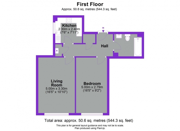 Floor Plan Image for 1 Bedroom Apartment for Sale in Oaklands Road, Bromley, BR1