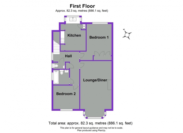 Floor Plan Image for 2 Bedroom Maisonette for Sale in Albemarle Road, Beckenham, BR3