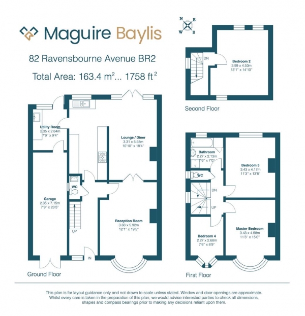 Floor Plan Image for 4 Bedroom Semi-Detached House for Sale in Ravensbourne Avenue, Shortlands, Bromley, BR2