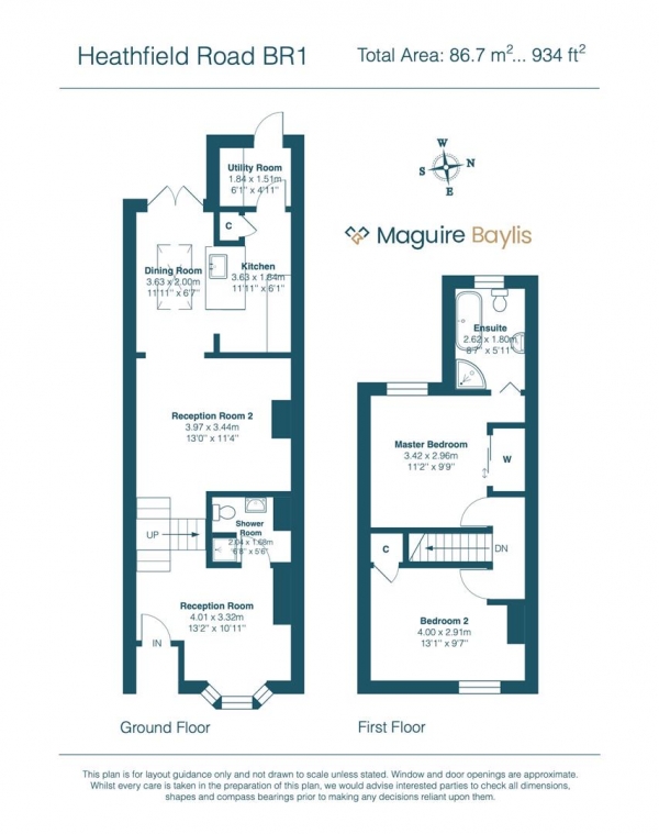 Floor Plan Image for 2 Bedroom Terraced House for Sale in Heathfield Road, Bromley