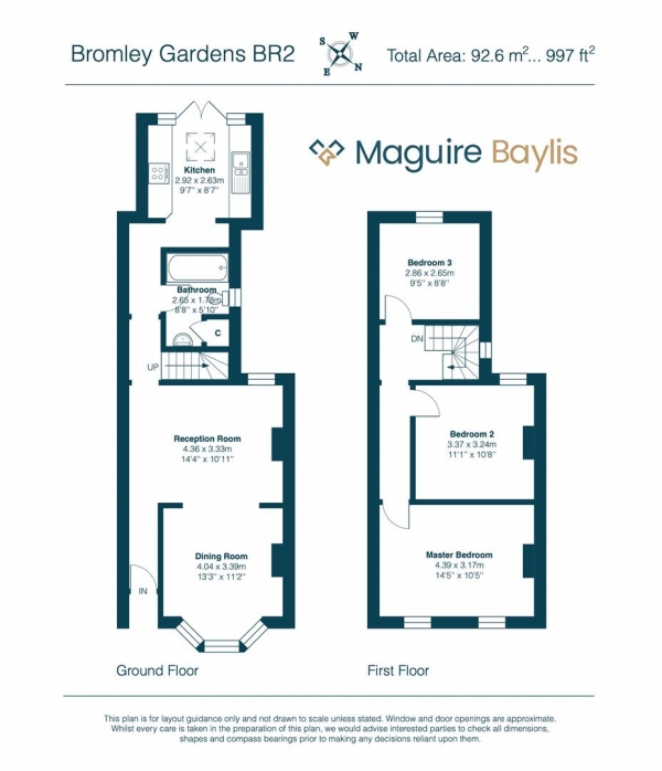 Floor Plan Image for 3 Bedroom Semi-Detached House for Sale in Bromley Gardens, Bromley