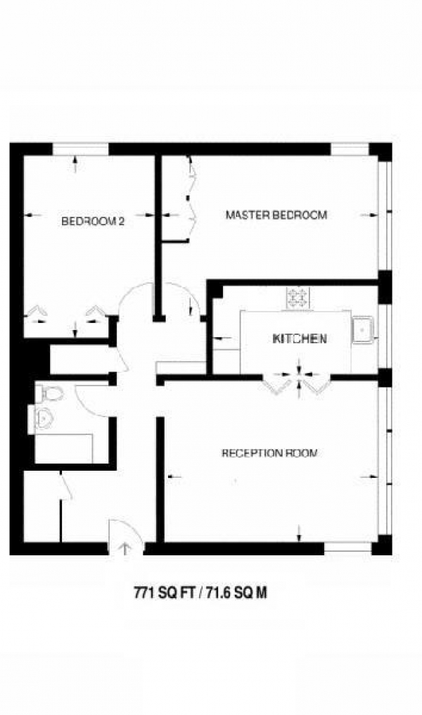 Floor Plan Image for 2 Bedroom Apartment for Sale in Church Road, Shortlands, BR2