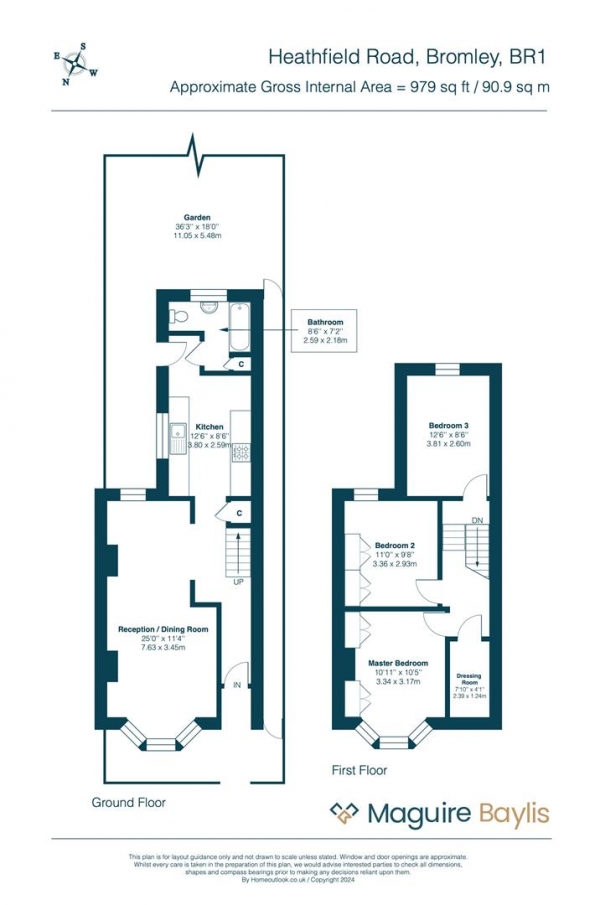 Floor Plan Image for 3 Bedroom Semi-Detached House for Sale in Heathfield Road, Bromley, BR1