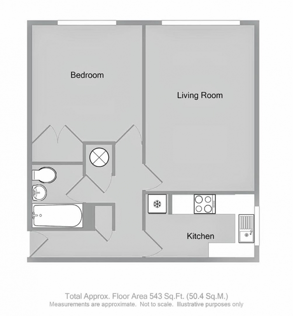 Floor Plan Image for 1 Bedroom Apartment for Sale in Shortlands Road, Shortlands, BR2