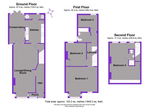 Floor Plan Image for 4 Bedroom Semi-Detached House for Sale in Blenheim Road, Bickley, Bromley, BR1